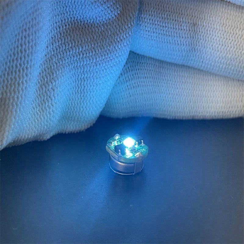 interrupteur led vert circulaire imprimé composants électroniques connecteurs condensateurs diodes 13cm fixe animation
