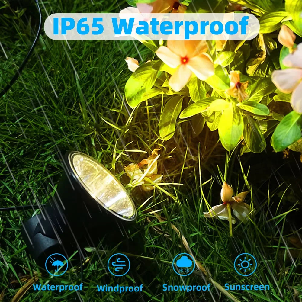 projecteur solaire led blanc chaud 7m 10 lumières autonomes certification moderne noir lisse opaque
