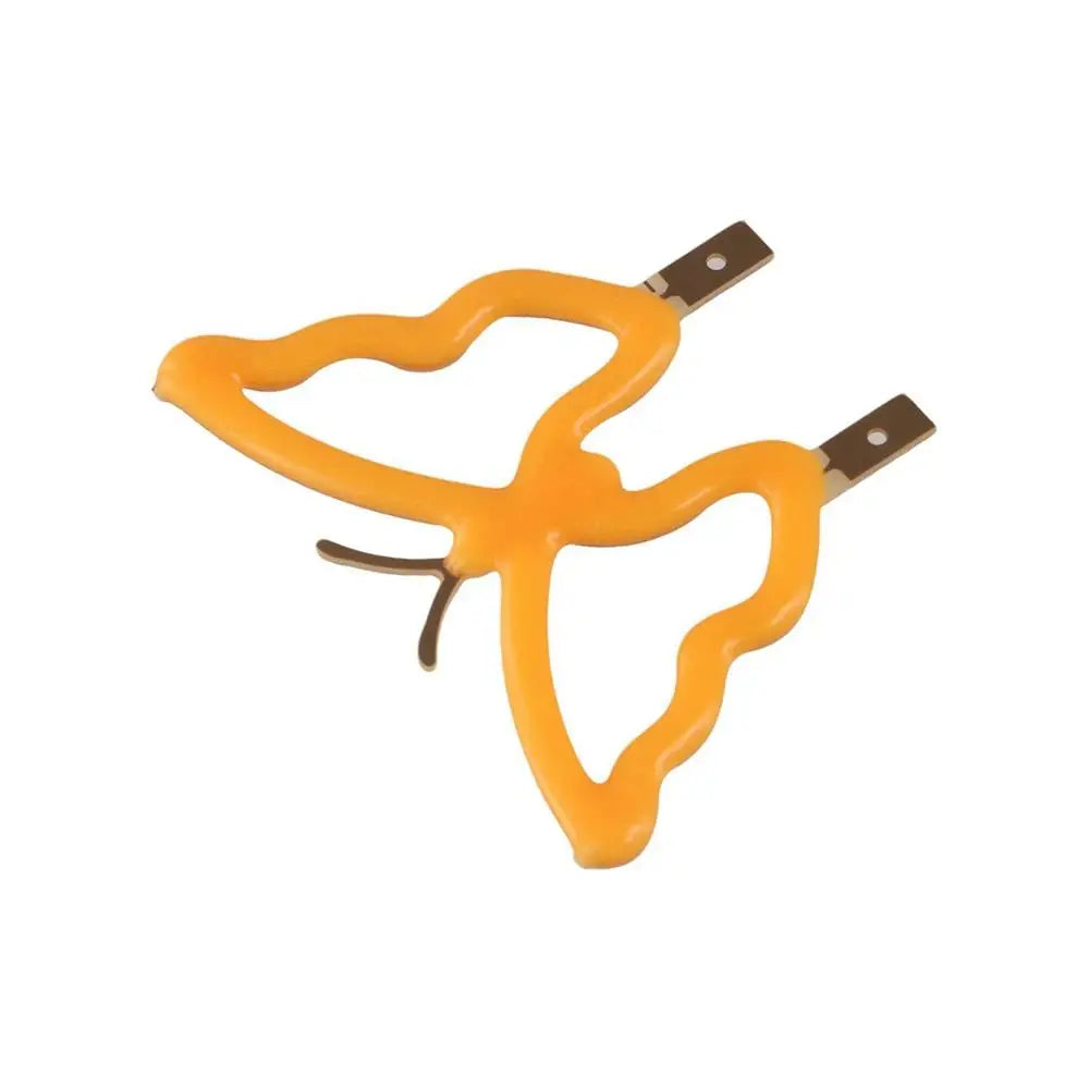 barrette cheveux orange clips minimaliste formes géométriques accessoires coiffure fille simple moderne