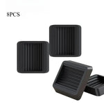 protège roulettes chaise noires rayures horizontales adhésif moderne kit antidérapant sols bois dur