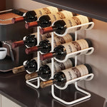 support bouteilles vin blanc moderne 42cm hauteur 30cm largeur 15cm profondeur sans motif bouteilles