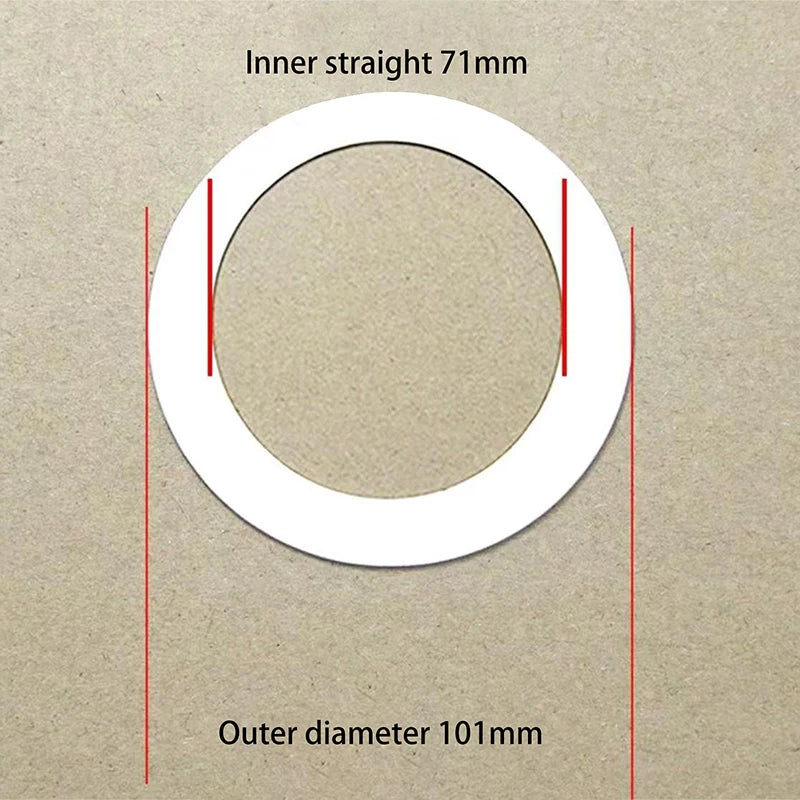 anneaux fixation blancs simples projecteur led entretoises rondes opaques 56 115mm