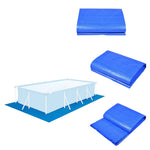 tapis piscine rectangulaire bleu moderne pliable texture tissée sol imperméable 2x3 2x4 2x5 3x5mètre
