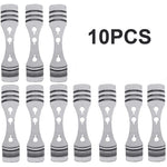 supports bougies acier inoxydable centrage diy fabrication moderne lignes horizontales gravées clips wick holders