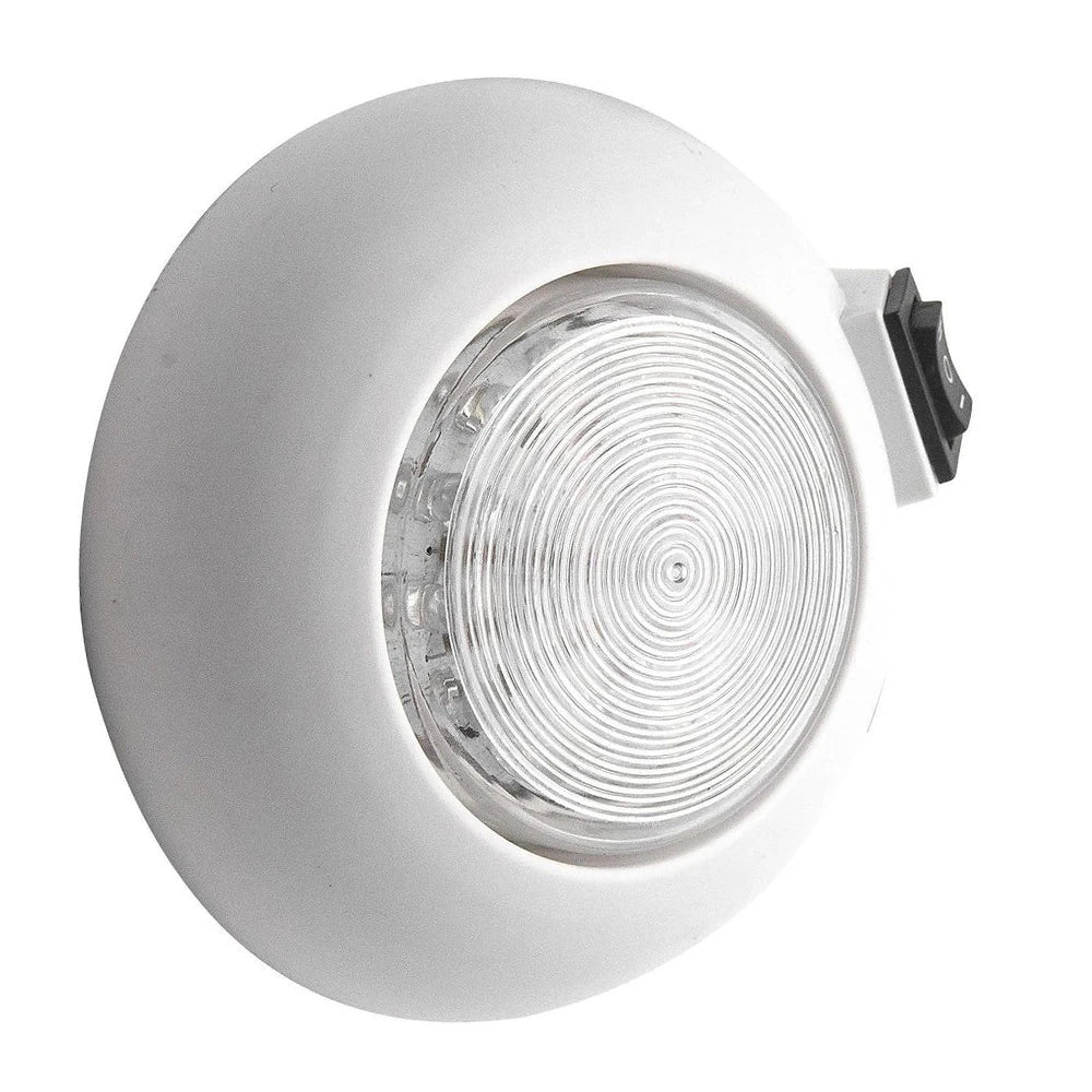 lampe caravane 12v blanc transparent cercles concentriques moderne commutateur bascule