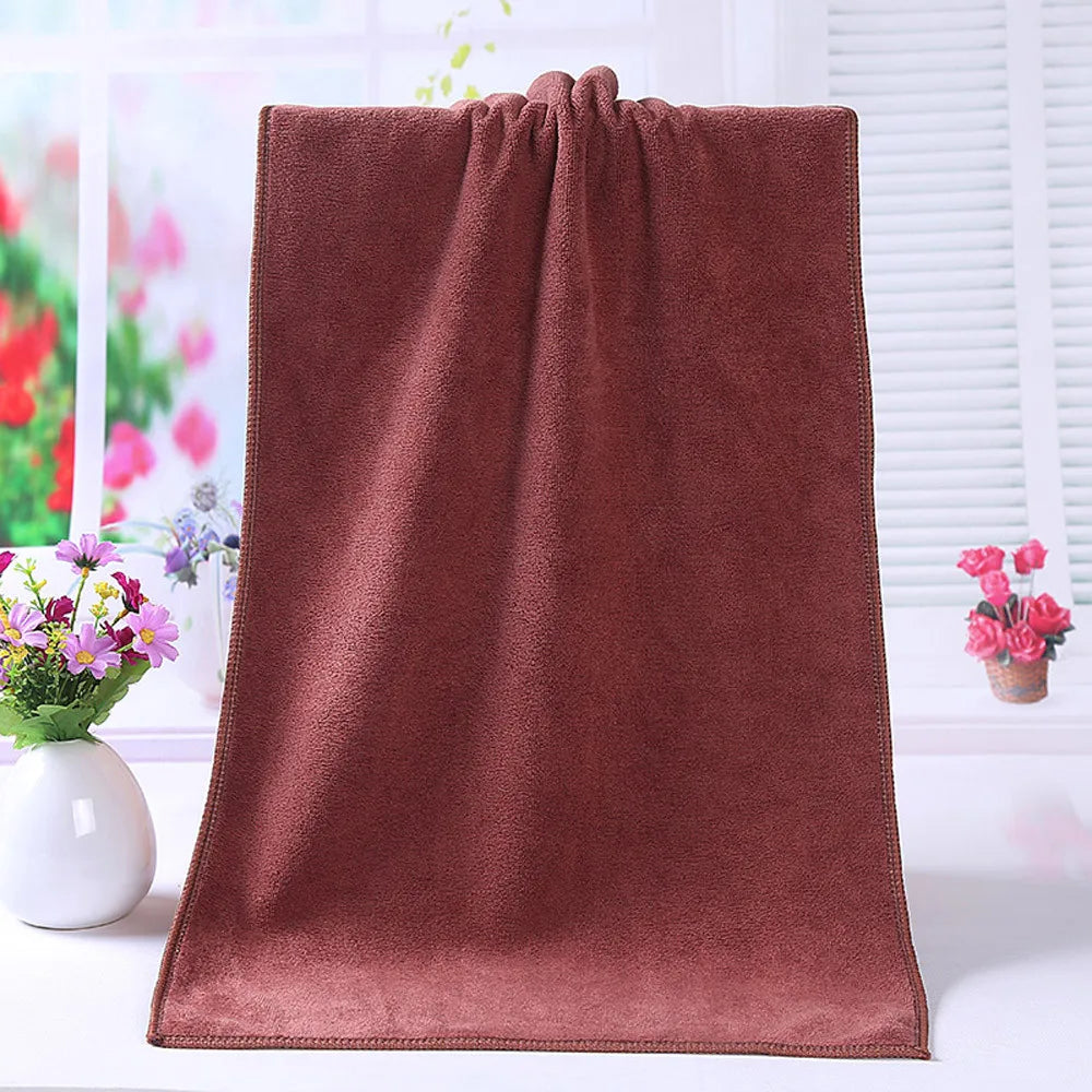serviette bain microfibre bleu marron violet ultra absorbante séchage rapide douce moderne