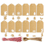 Étiquettes cadeau Noël kraft avec corde