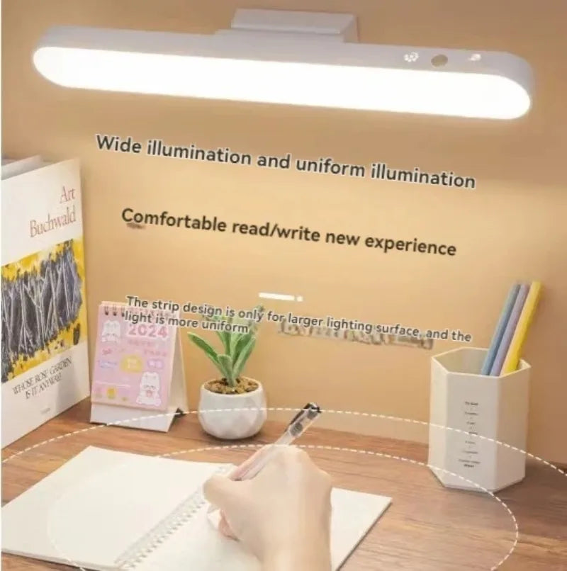 lampe moderne rechargeable télécommande réglable lumière blanche grille perforations adhésif chambre étude