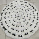 tapis patchwork fourrure imitation moderne gris beige noir blanc doux sol prièreextérieur