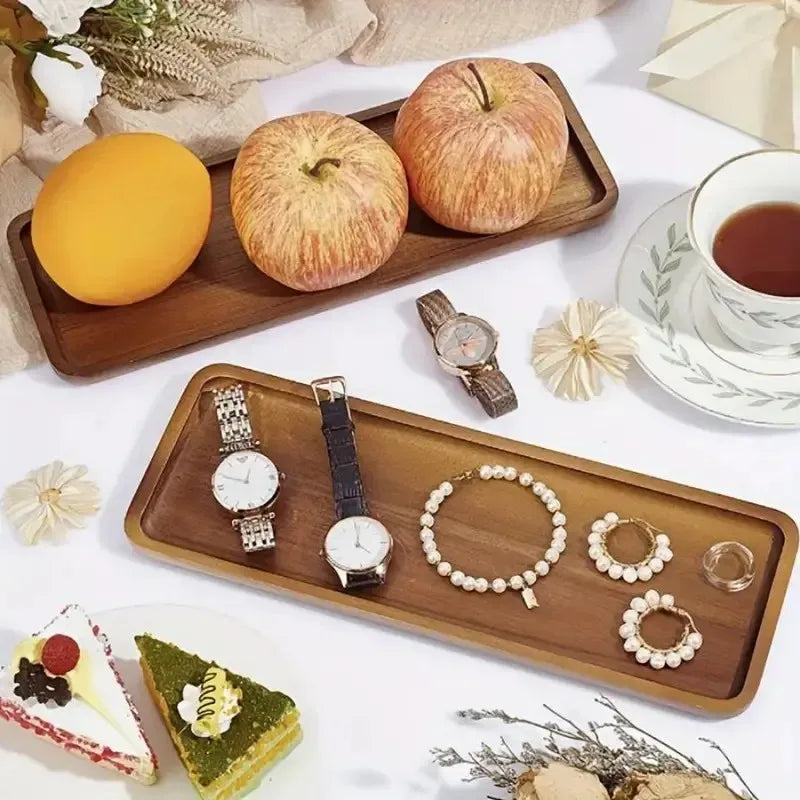 assiettes plates bois marron clair grain naturel moderne minimaliste servez collations bijoux cosmétiques durable