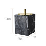 ensemble accessoires salle bain marbre noir rangement brosse dents dentifrice moderne luxe