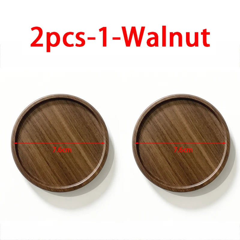 coasters bois naturels respectueux environnement minimaliste bois chêne noyer sets coeurs rectangles