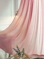 rideau moderne rose pâle polyester opaque unicolore chambre salon 210cm 241cm 270cm