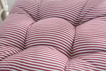 coussin rond rayures bleu marine blanc moderne non amovible lavable 42cm 47cm 55cm
