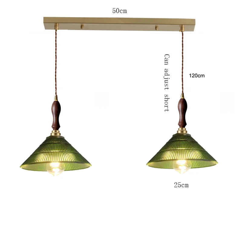 Suspension lumineuse vert rayées ampoule chaîne corde vintage rétro blanc doré