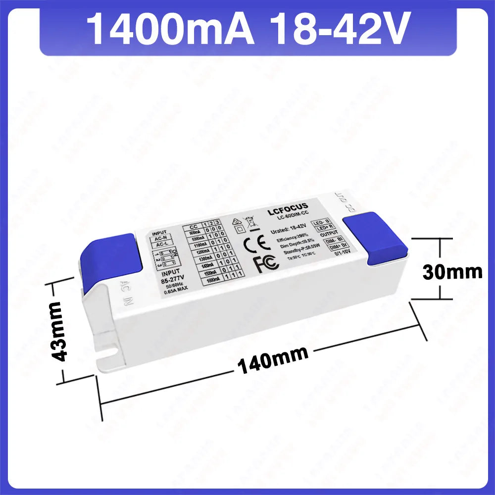 driver led 10v dimmable 18 42v blanc bleu moderne câbles noirs interrupteur rotatif ans
