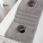 serviettes toilette microfibre douce gris blanc rose bleu marron opaques modernes visage relaxation spa