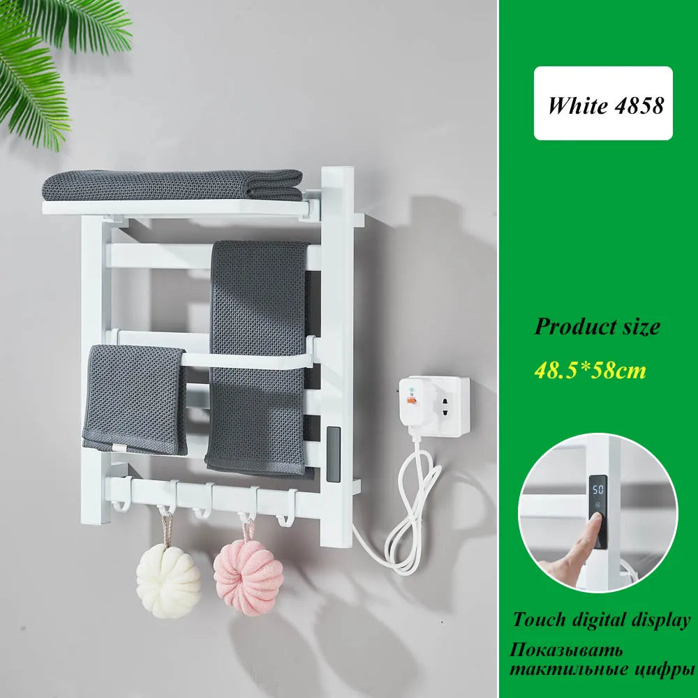 radiateur serviettes électrique acier inoxydable blanc noir moderne thermostatique touchscreen chauffage fibre carbone ipx4