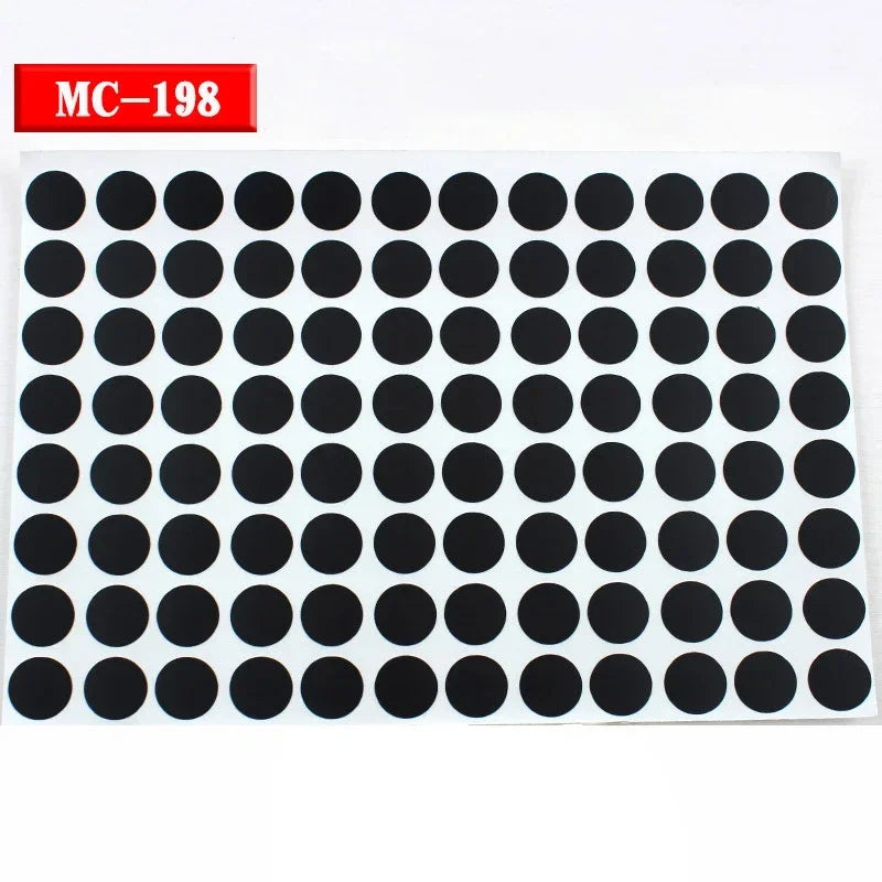 autocollants marron doré vis décoration tiroir meuble bois texture points circulaires résistants eau 96pcs