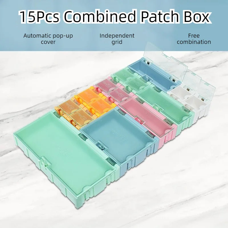 boîtes rangement transparentes empilables clips couleur moderne vert rose bleu orange pratiques