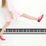tapis noir blanc clavier piano adhésif maison moderne décoration chambre enfant musique