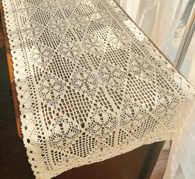 serviette table coton beige motifs géométriques traditionnelle réutilisable salon chambre festive