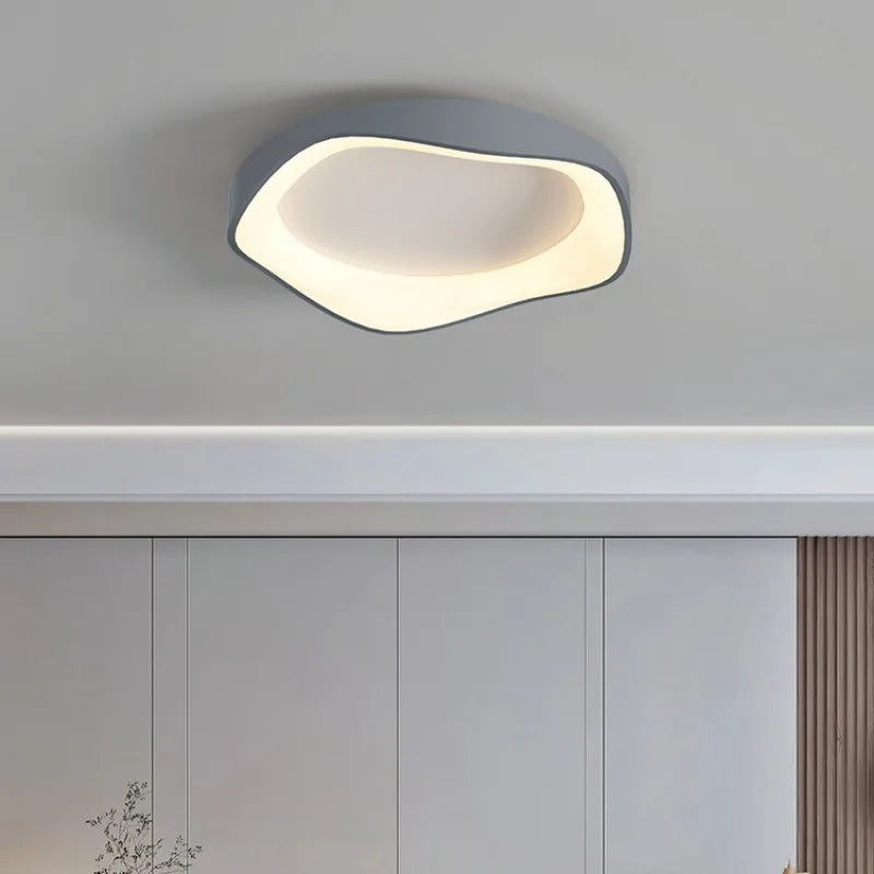 plafonnier led moderne minimaliste acrylique blanc chambre salon entrée lumière