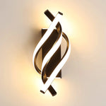 lampe murale led spirale moderne noir blanc abstrait opaque contemporain fixations murales certifications sécurité