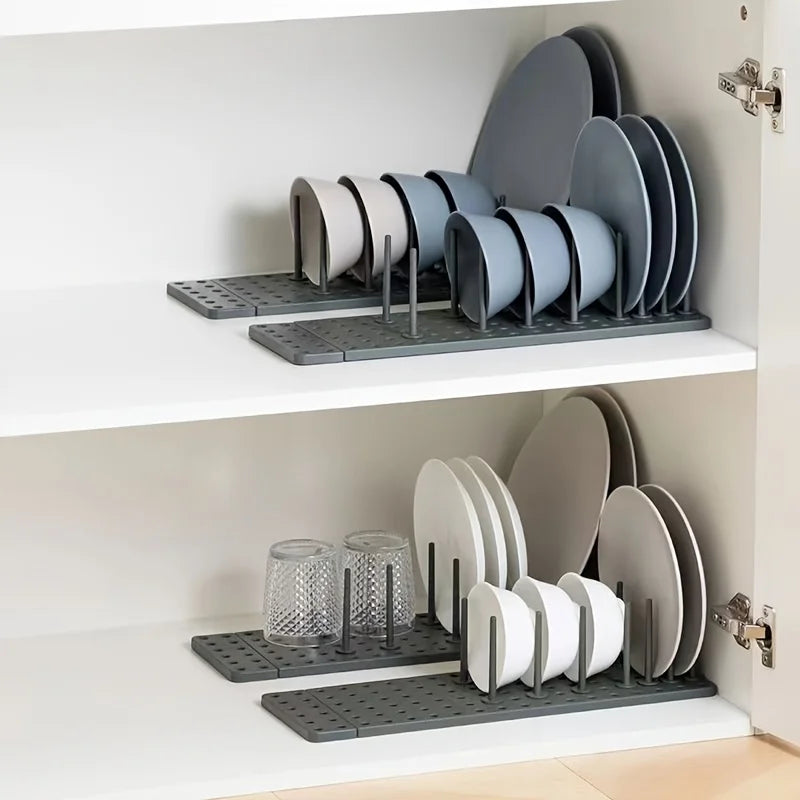 organisateur vaisselle noir perforé moderne clips silicone réglable cuisine echangetable