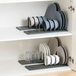 organisateur vaisselle noir perforé moderne clips silicone réglable cuisine echangetable