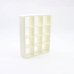 étagère modulaire blanche rangement miniature 12 compartiments boîtes stockage accessoire poupée 1/12 moderne minimaliste