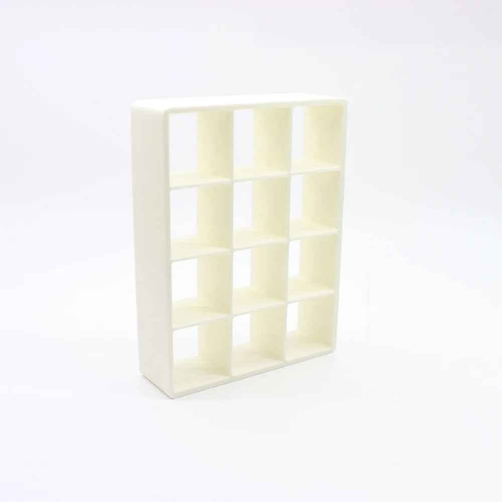 étagère modulaire blanche rangement miniature 12 compartiments boîtes stockage accessoire poupée 1/12 moderne minimaliste