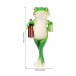 statue grenouille verte bleue jardin résine décorative pots fleurs outils pelle pioche chapeau succulentesintérieurextérieur