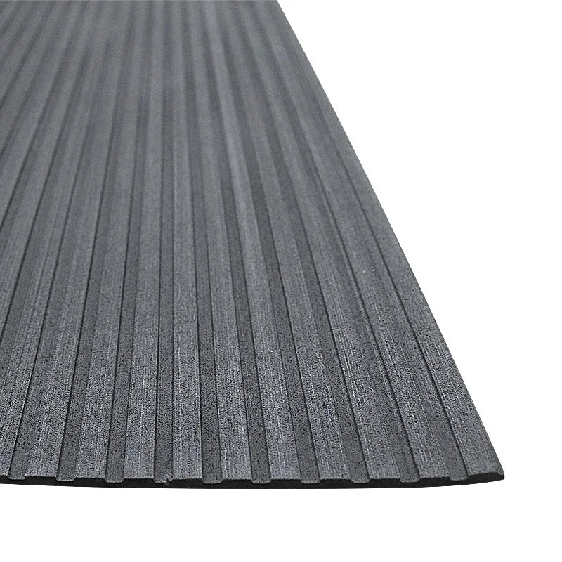 tapis sol antidérapant mousse eva noir rayures verticales moderne surf 240cm 450cm