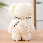 serviette ours peluche fourrure douce marron rouge blanc rose bleu clair beige jaune clair