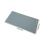 tapis salle bain moderne gris rose noir rayures horizontales respectueux environnement opaques