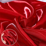 tissu satiné brillant polyester large 150cm moderne élégant robe cérémonie mariage couleur variée opacité