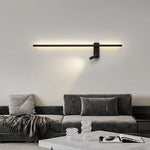 lampe murale moderne minimaliste noir interrupteur bouton chambre entrée étude fixée mur LED