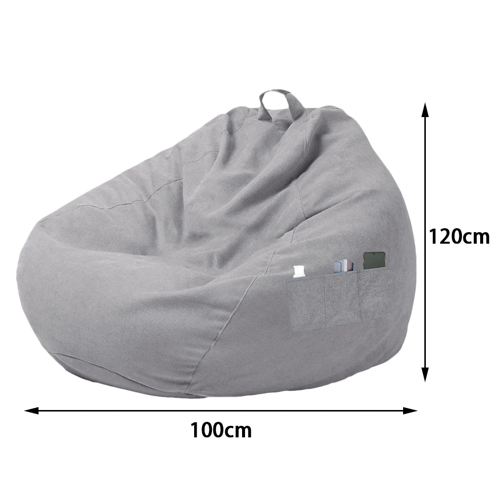 coussin sol gris uni moderne poche taille xl sans remplissage