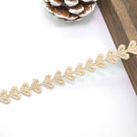 ruban dentelle fleurs nœuds beige clair décoratif polyester soluble eau tricot bricolage partenaire longueur