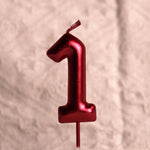 bougies numériques rouge métallisé bougies anniversaire tringle moderne festives numéros