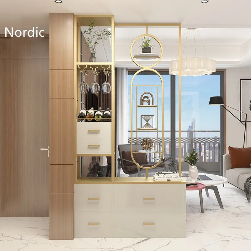 étagère moderne transparente géométrique dorée scandinave intérieure décoration pièces blanc noire