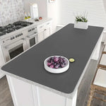 tapis table silicone gris moderne adhésif 60x120cm respectueux environnement uni écolo.functionalité