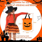 sac lumineux citrouille halloween orange noir motif yeux triangles LED enfants festif