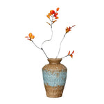 vases céramique noir blanc bleu marron texture rustique moderne fleurs artificielles