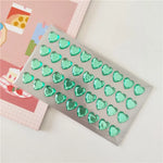 sticker 3d cœur transparent brillant moderne décoratif adhésif scrapbooking étudiant fournitures art