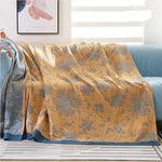 couette coton motif floral portable anti boulochage jaune bleu qualité printemps automne usage maison