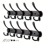 porte manteaux mural crochets acier inoxydable moderne noir vis dressing