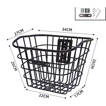 panier vélo acier noir grille moderne clips fixation durable étanchearrière vélo.storage