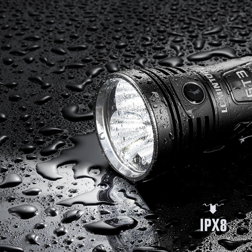 lampe torche led intense résistante auto défense orange rose noire